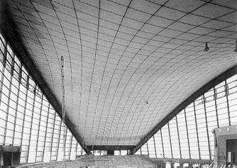 Réseau de câbles : Stade de Saint-Ouen, 1968-71, arch. A. Kopp, ing. R. Sarger